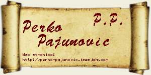 Perko Pajunović vizit kartica